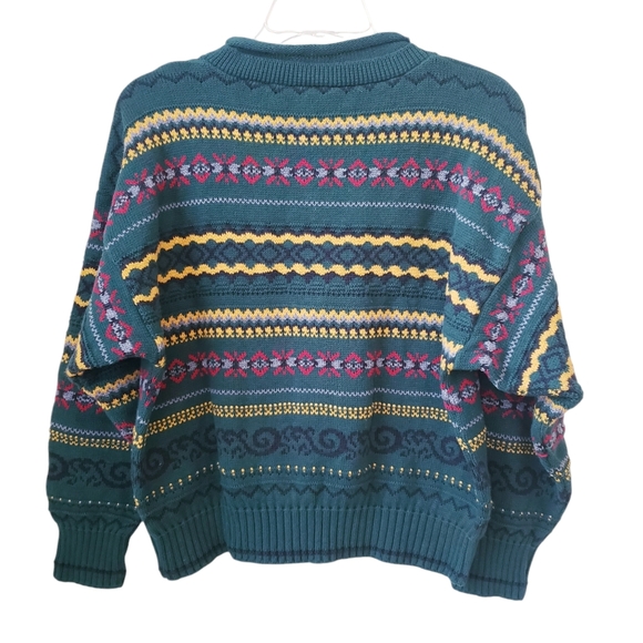 Vintage Adina Green Patterned Sweater - Picture 2 of 15